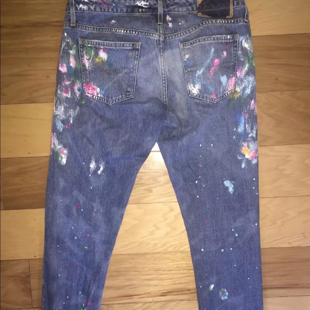 Polo Ralph Lauren boyfriend Astor paint rip jeans